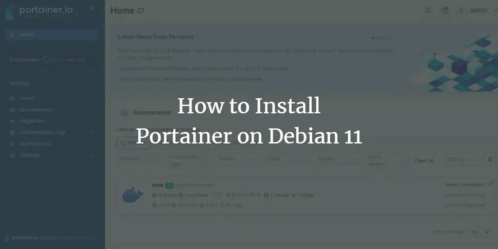 How to Install Portainer on Debian 11