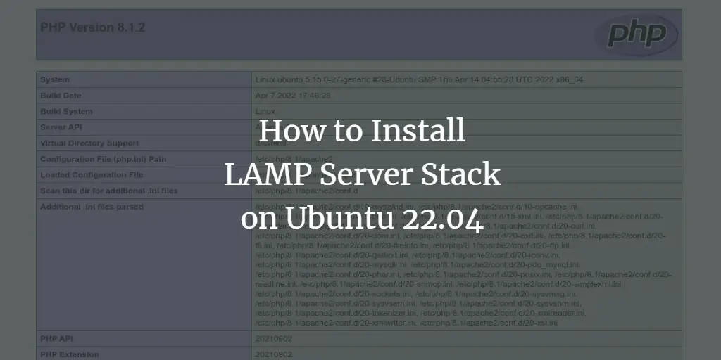 How to Install LAMP Server Stack on Ubuntu 22.04