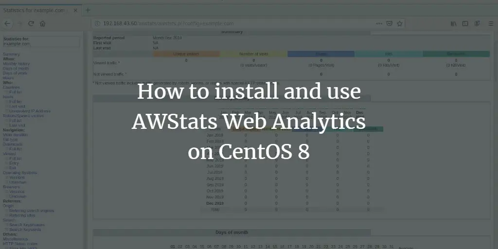 How to install and use AWStats Web Analytics on CentOS 8