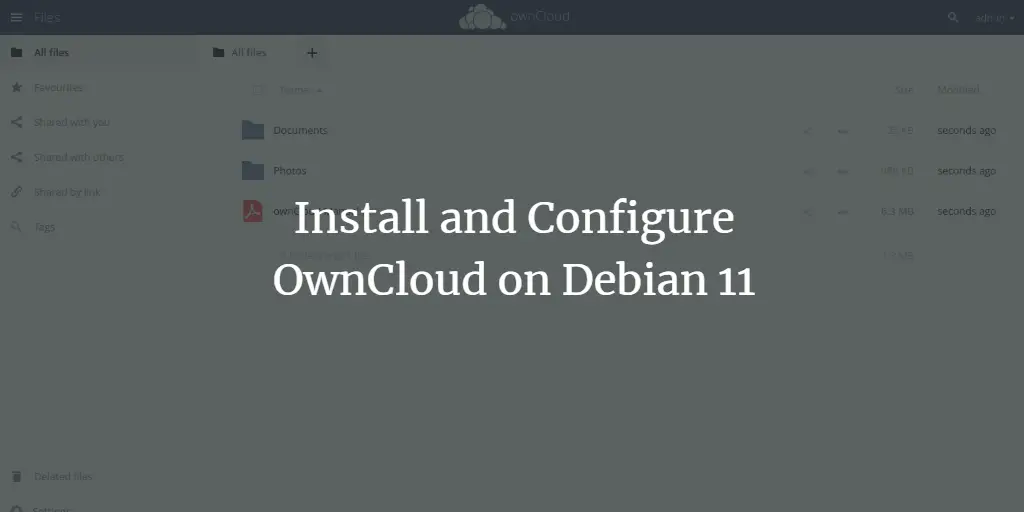Install and Configure OwnCloud on Debian 11