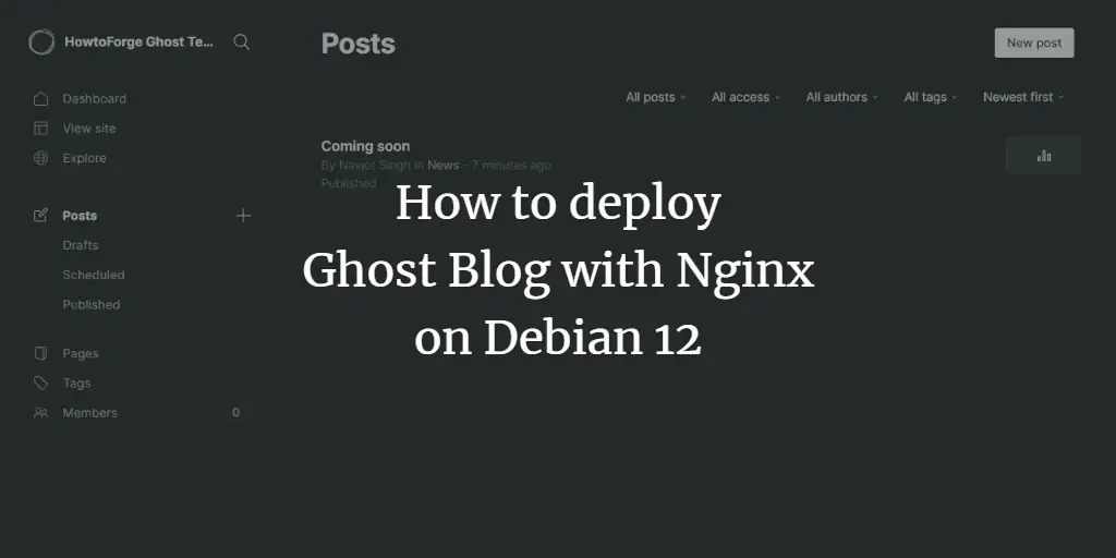 How to deploy Ghost Blog with Nginx on Debian 12