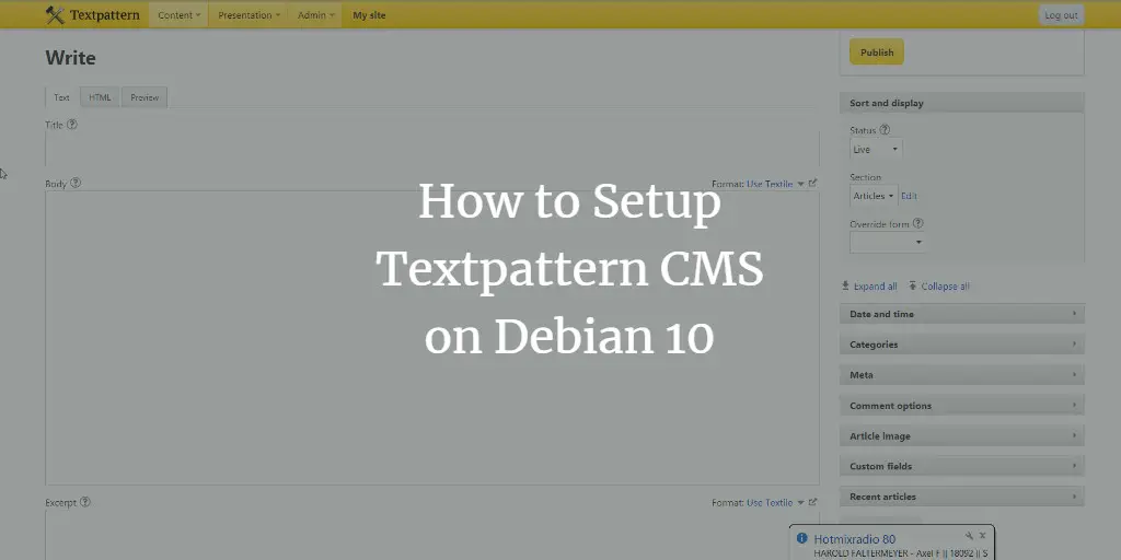 How to Install Textpattern CMS with Nginx on Debian 10