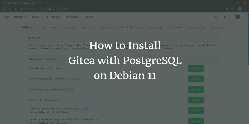 How to Install Gitea with PostgreSQL on Debian 11
