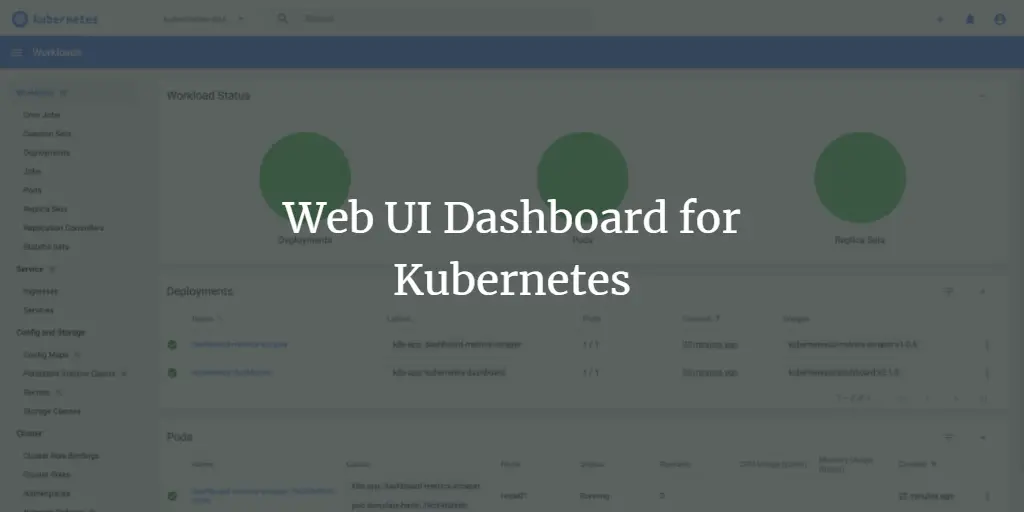 Web UI Dashboard for Kubernetes