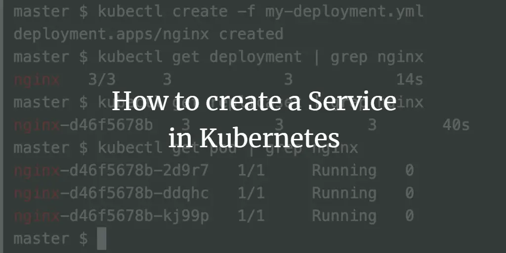 How to create a Service in Kubernetes