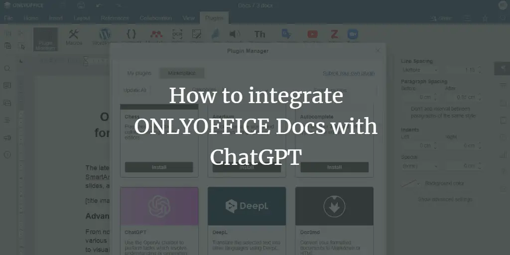 How to integrate ONLYOFFICE Docs with ChatGPT