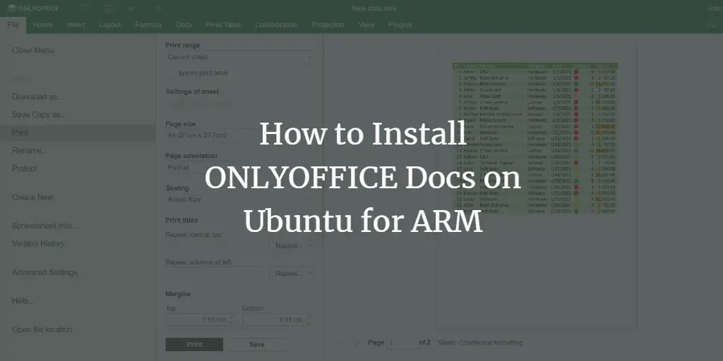 How to Install ONLYOFFICE Docs on Ubuntu for ARM
