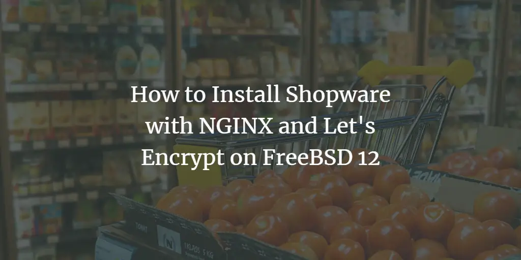 How to Install Shopware with NGINX and Let's Encrypt on FreeBSD 12