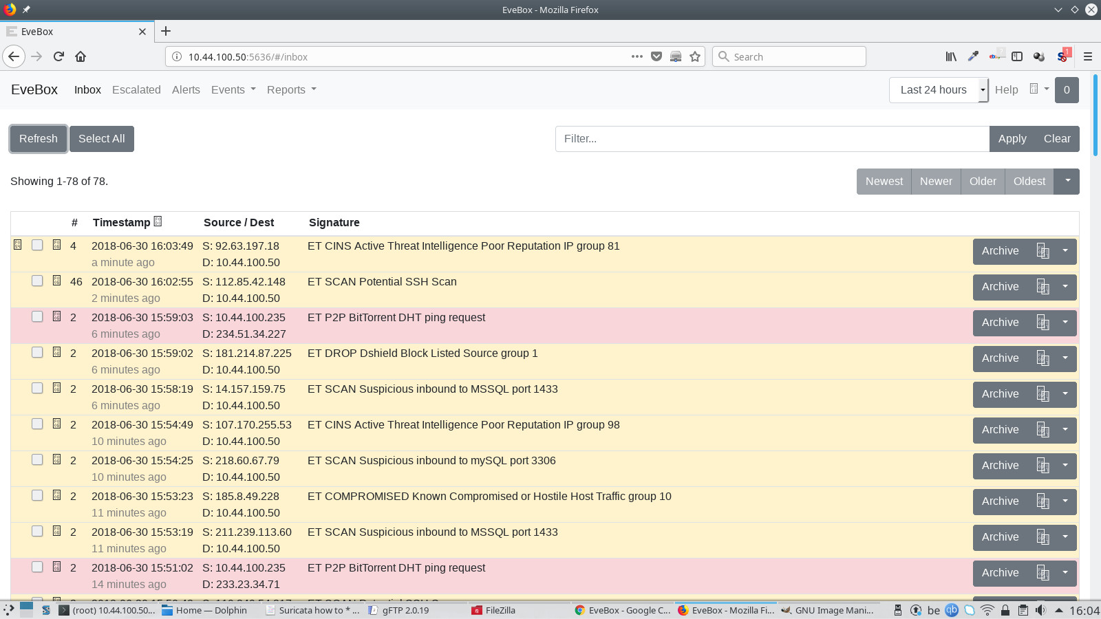 Suricata IDS with ELK and Web Frontend on Ubuntu 18.04 LTS