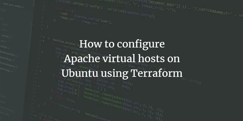 How to configure Apache virtual hosts on Ubuntu using Terraform