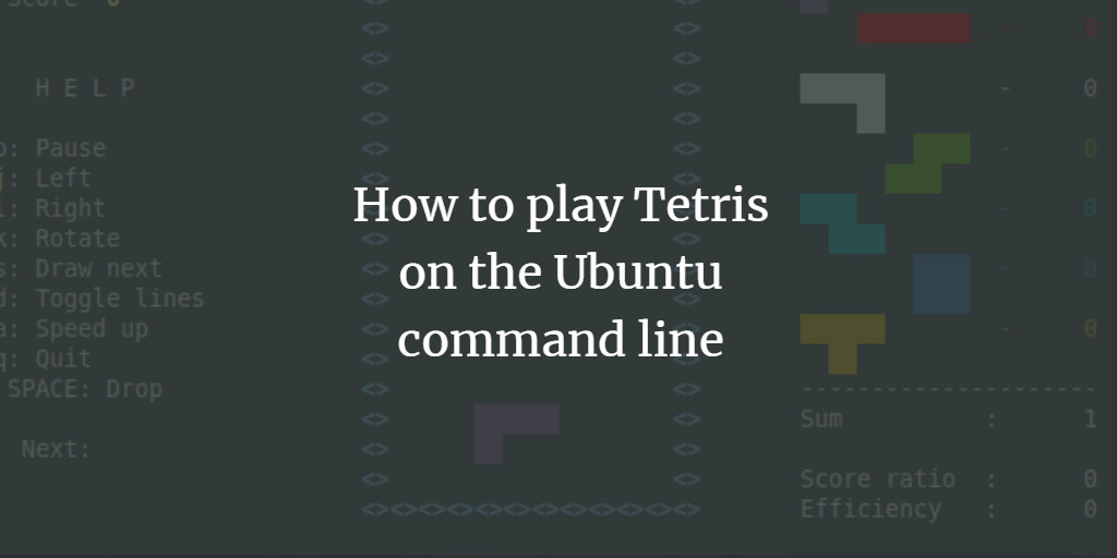 How to play Tetris clone Tint on the Ubuntu command line