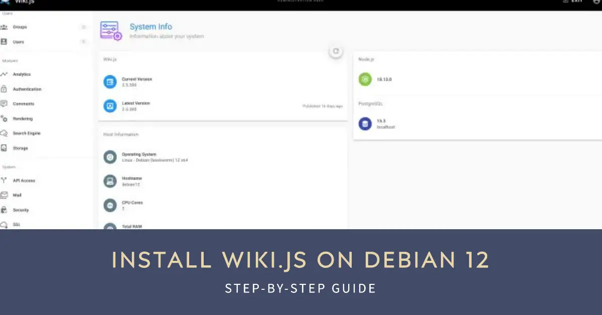 How to Install Wiki.js on Debian 12